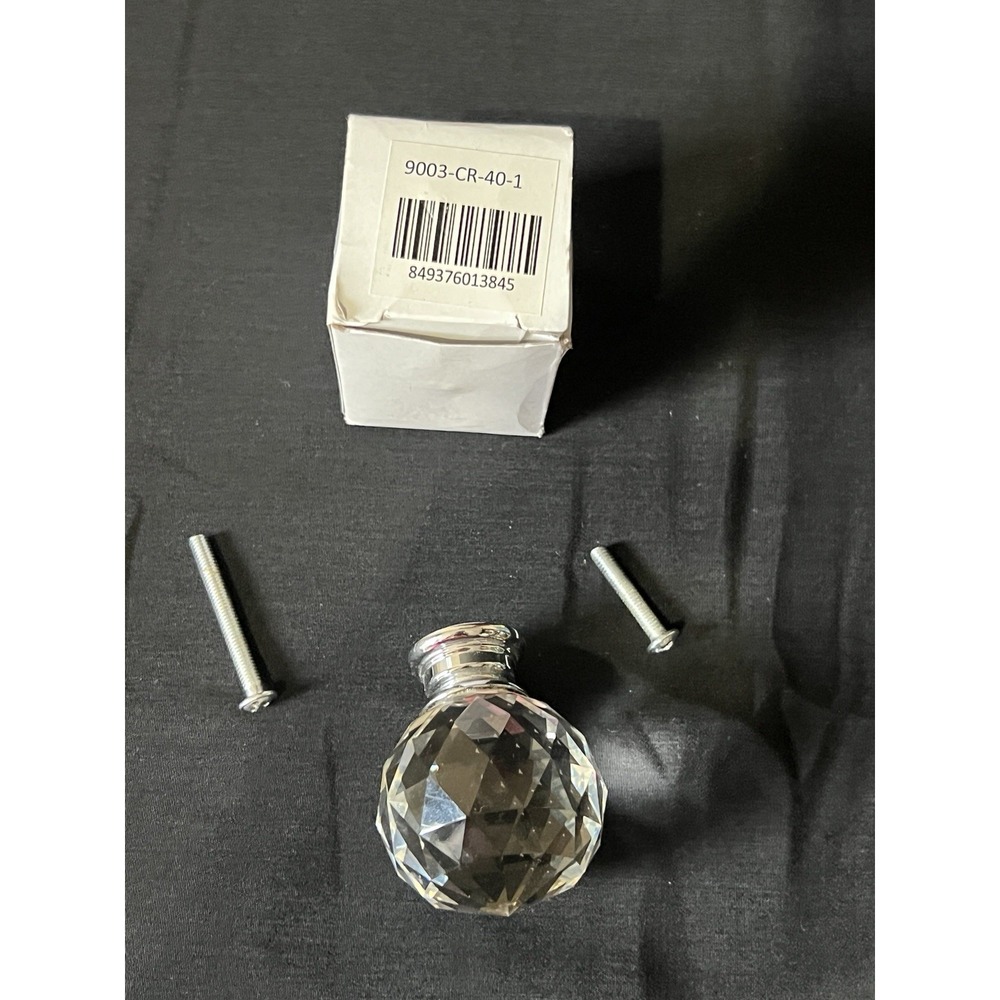 GlideRite 1-5/8"‎ Round K9 Crystal Cabinet Hardware Knob Clear - 9003-CR-40-1 - Picture 5 of 10